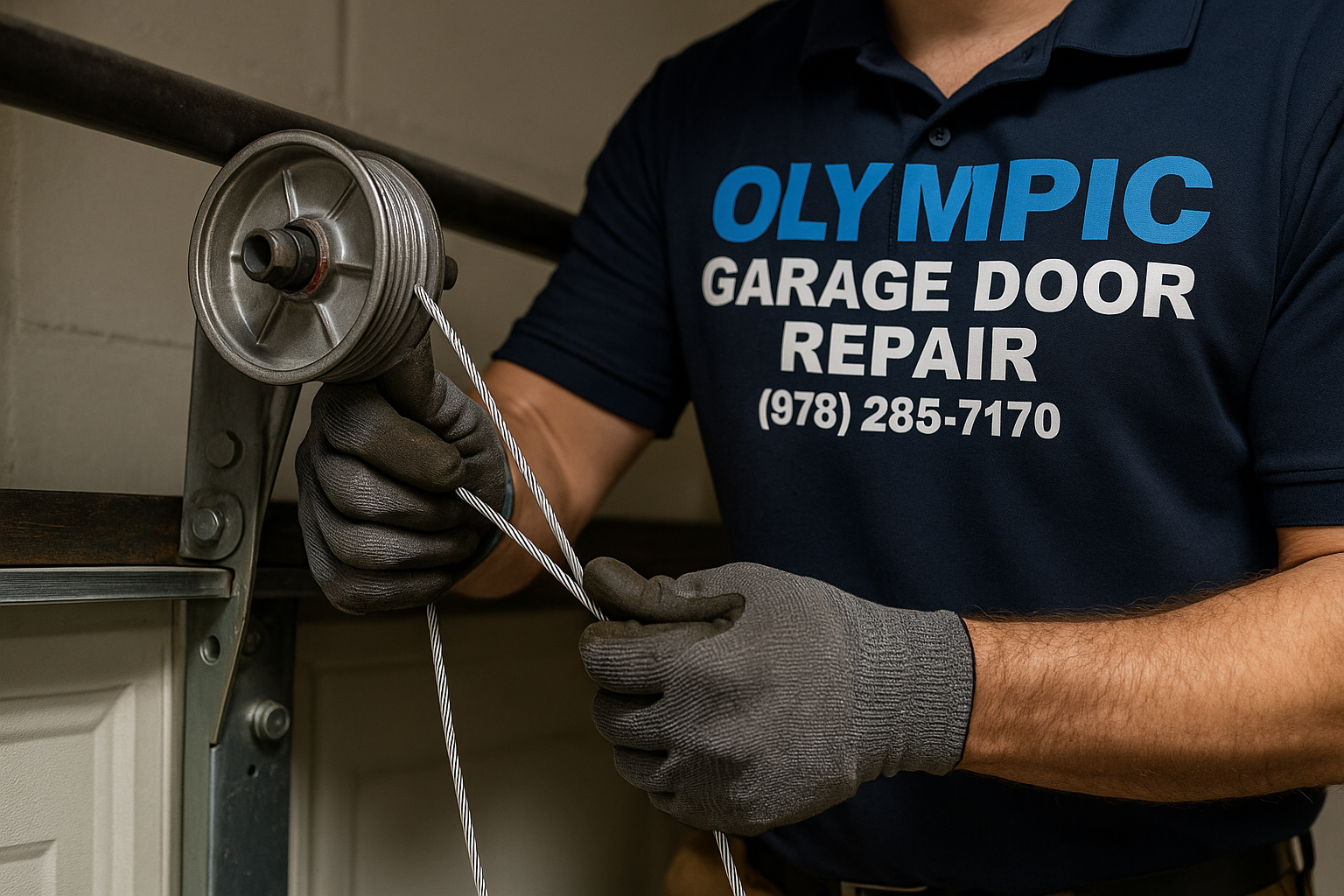 Garage Door Cable Repair in Middlebury