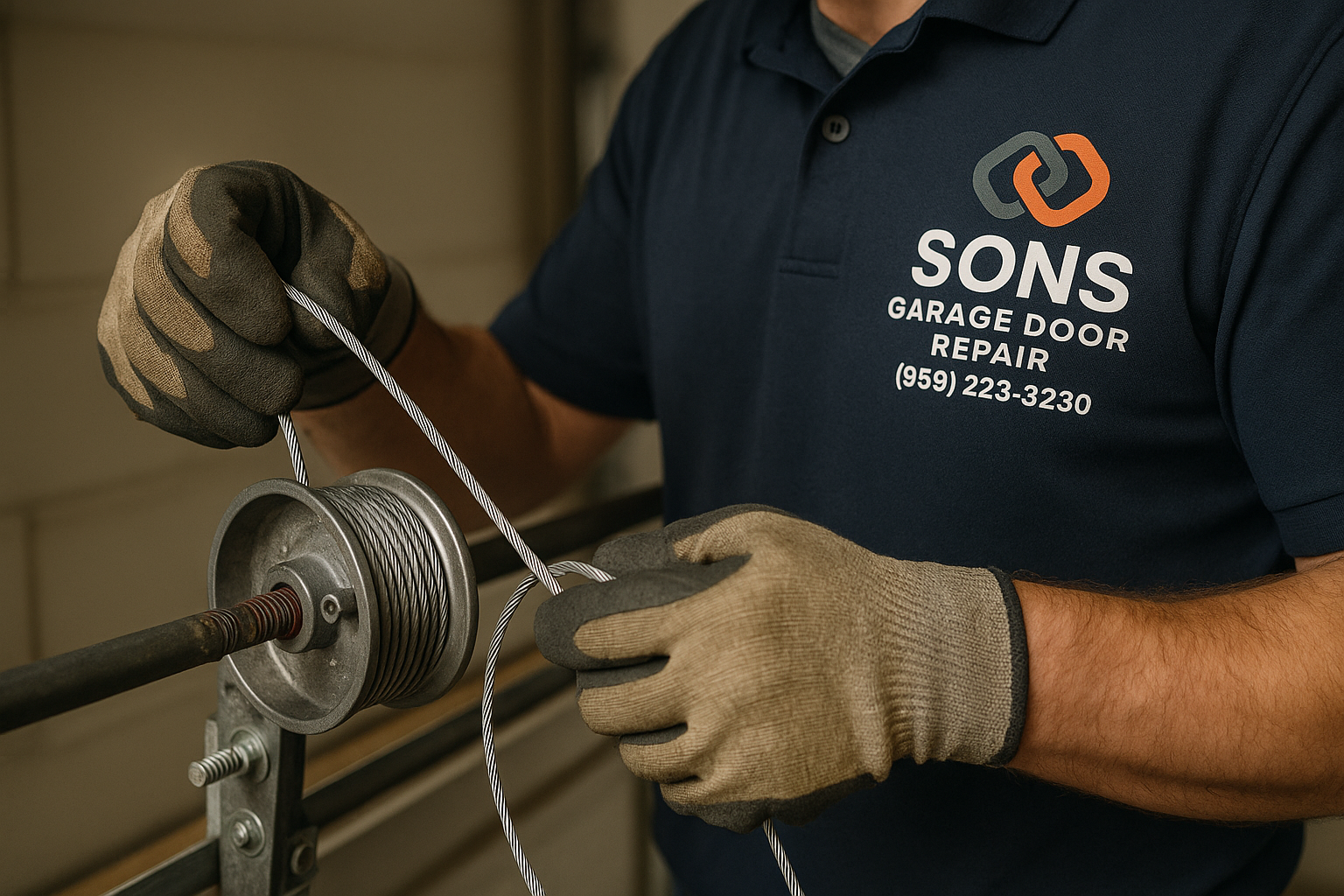 Garage Door Cable Repair in Seymour