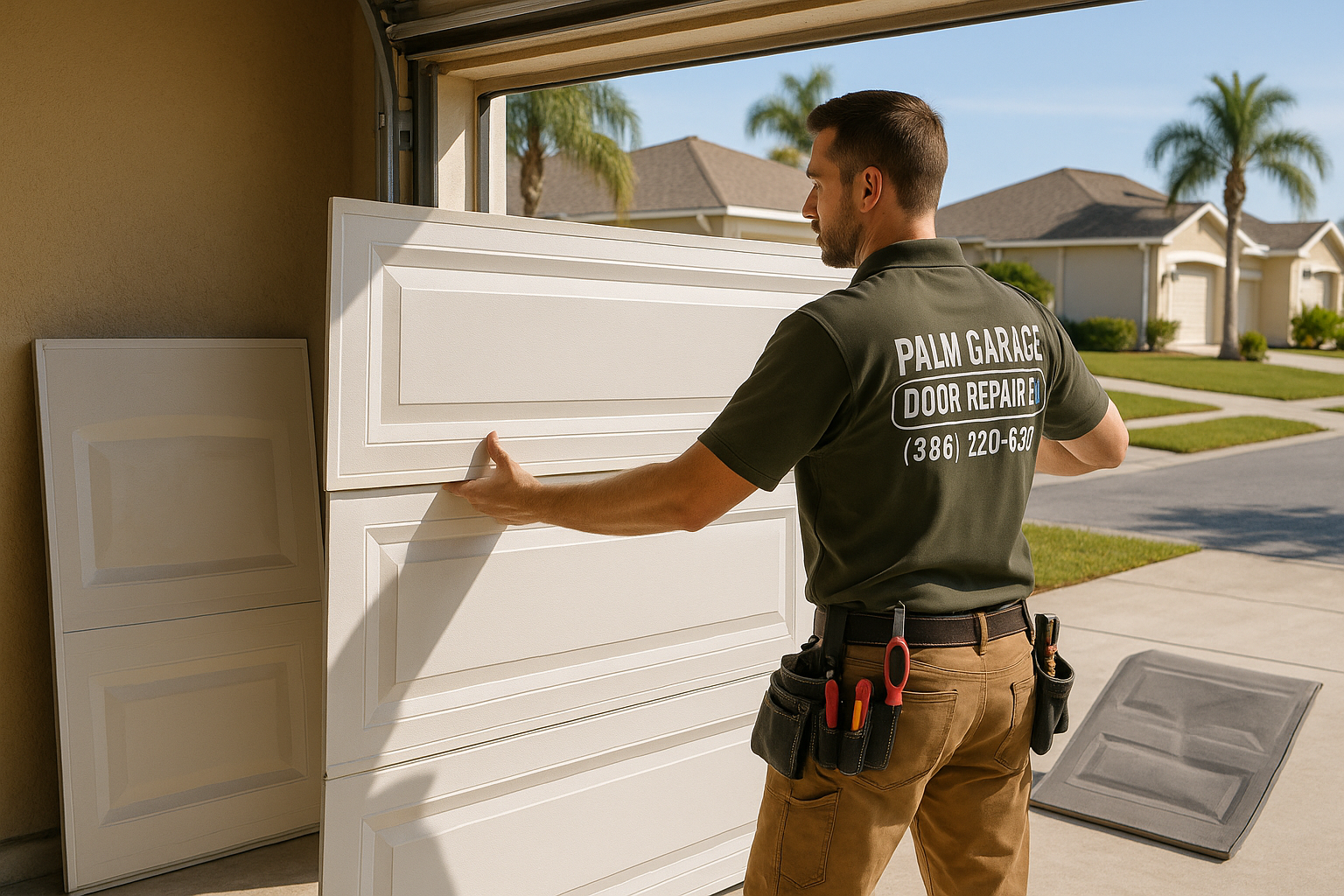 Garage Door Panel Replacement in Stevenson
