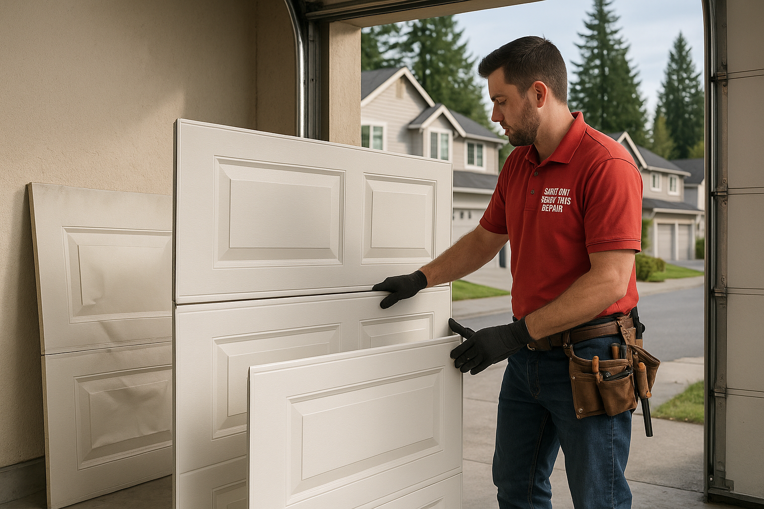 Garage Door Panel Replacement in East Derby