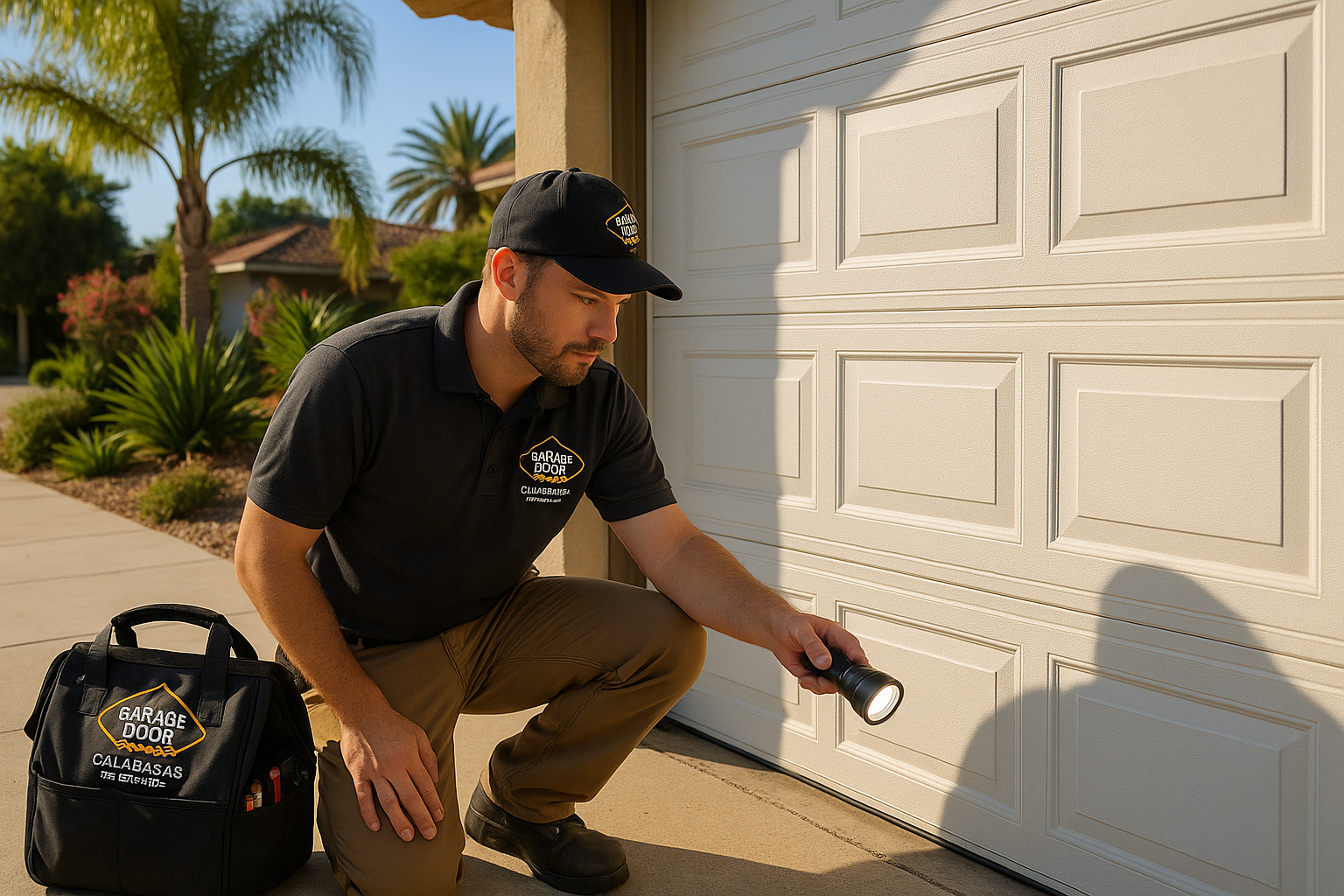 Garage door work in Foxon