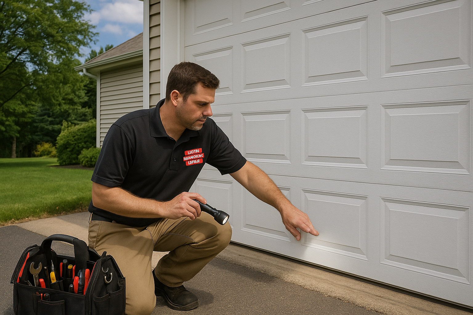 Garage door work in North Branford