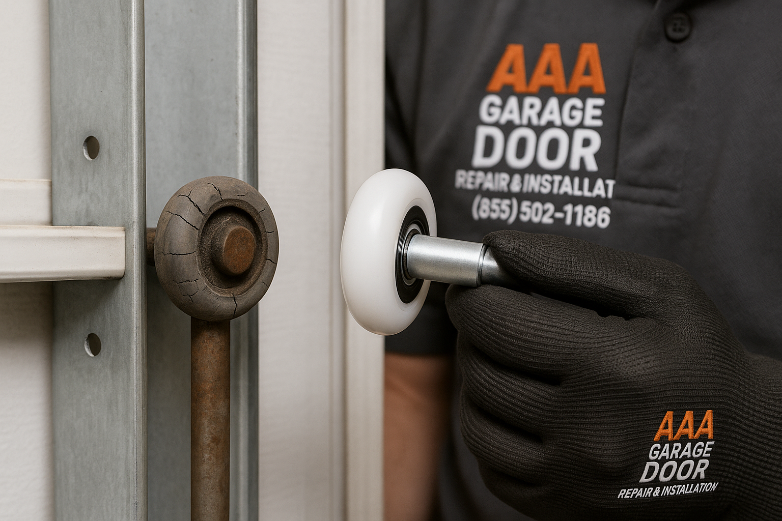 Garage Door Roller Replacement in Higganum