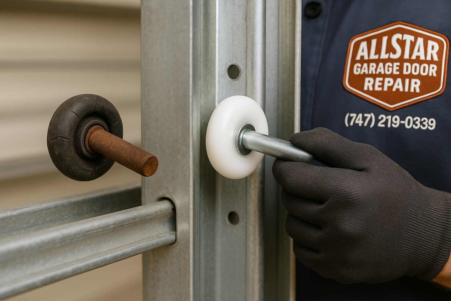 Garage Door Roller Replacement in Naugatuck