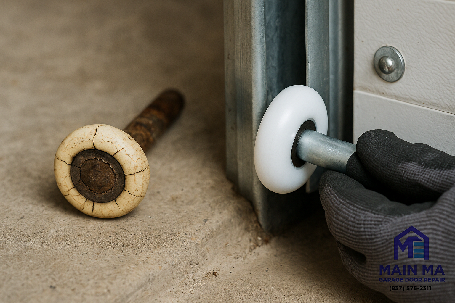 Garage Door Roller Replacement in Wallingford