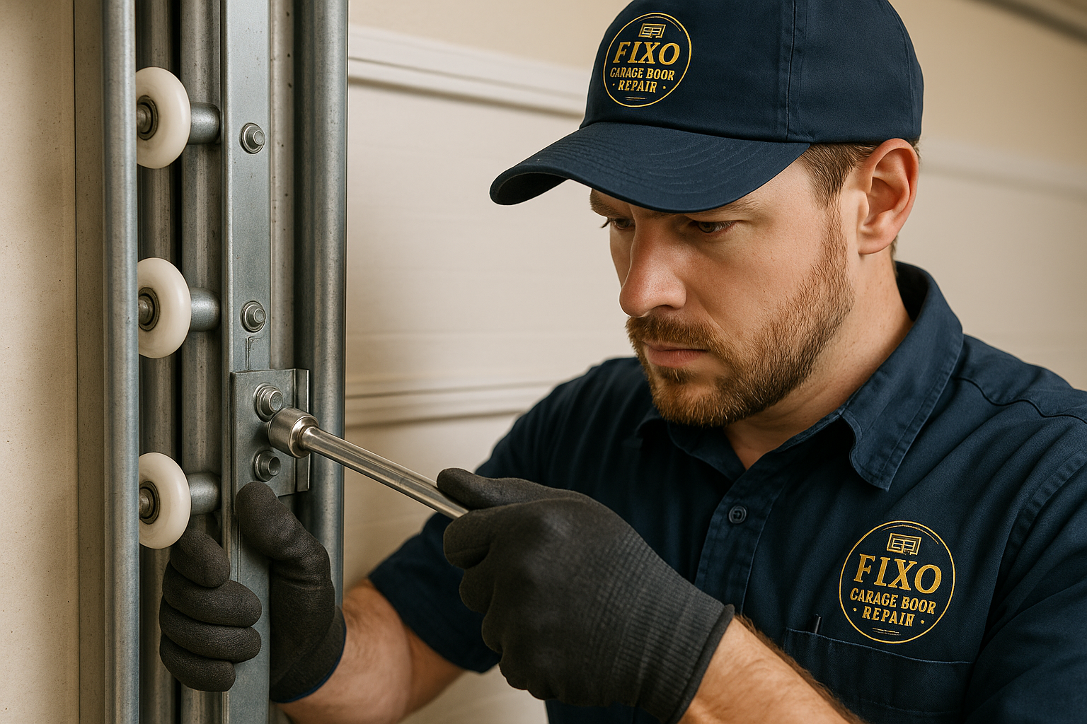 Garage Door Track Repair in Branford
