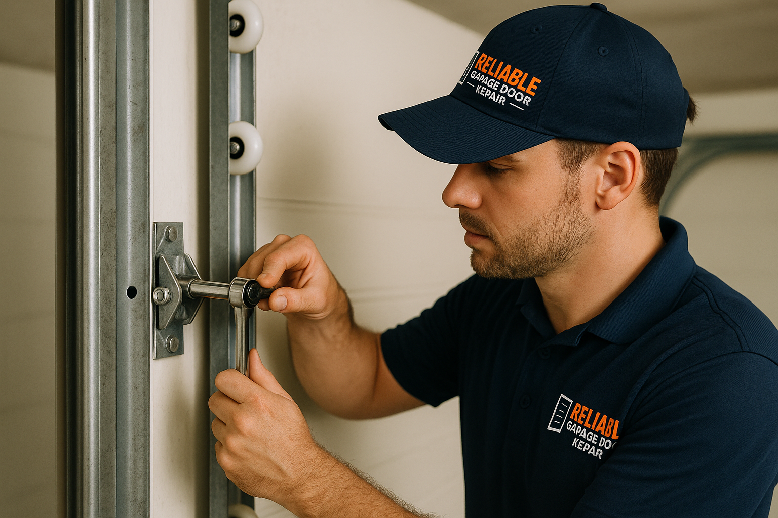 Garage Door Track Repair in Wolcott
